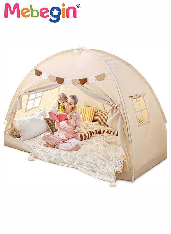 MEBEGIN Kids Portable Tent, Durable Tent with Windows, Fun Playhouse for Indoor and Outdoor, Easy to Set Up and Fold, Plenty of Room to Play, Suitable for Family Vacation on Beach, Garden and Camping - Image 1